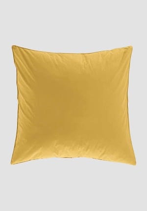 hessnatur Perkal-Kissenbezug aus Bio-Baumwolle - gelb - Größe 40x80 cm