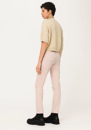 hessnatur Damen Jeans High Rise Slim Fit aus Bio-Denim - rosa - Größe 28/34