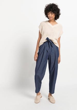 hessnatur Damen Lightdenim Jeans aus Bio-Baumwolle - blau - Größe 34