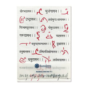 Sundara Notizblock "Yoga" aus handgeschöpftem Recycling Baumwoll-Papier