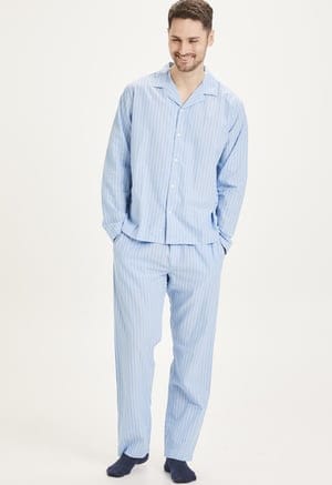 KnowledgeCotton Apparel Herren Pyjama Set - aus Bio-Baumwolle