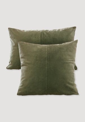 hessnatur Cord-Kissenhülle Joto - grün - Größe 40x60 cm