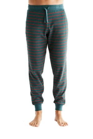 "ALBERO" - Herren Hose Schlafhose aus 100% Bio-Baumwolle Waffelstrick Pyjama