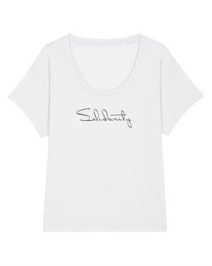 Human Family Oversize Damen Rundhals T-Shirt - Spread "Solidarity"