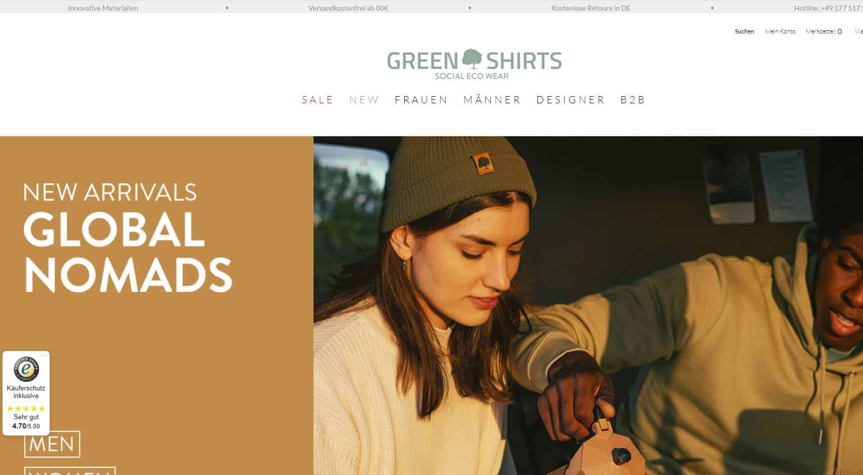 green shirts screenshot