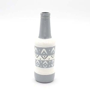 Mio Moyo Flasche aus Glas "African Pattern" - Upcycling Dekorationsobjekt und Vase