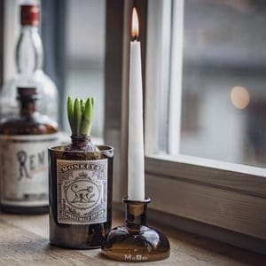 MaBe Kerzenständer + Vase aus der Ginflasche