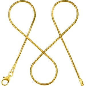 modabilé Schlangenkette 925 Sterling Silber (1,2mm breit) Halskette ohne Anhänger vergoldet