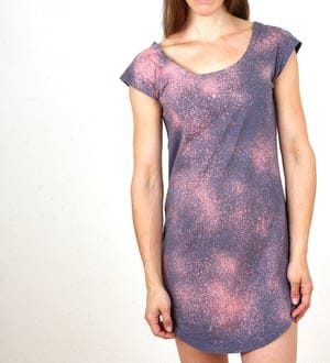 Lena Schokolade T-Shirt Kleid mit Sternenhimmel
