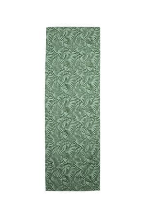 TRANQUILLO Tischläufer LEAVES aus Biobaumwolle, GOTS-zertifiziert, 150 cm green (TEX056)