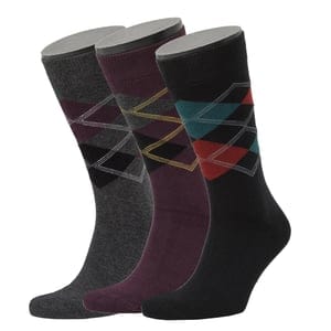 Opi & Max 3er Set Argyle Pattern Socks