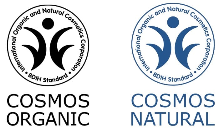 BDIH Cosmos Organic und Cosmos Natural Naturkosmetik Siegel
