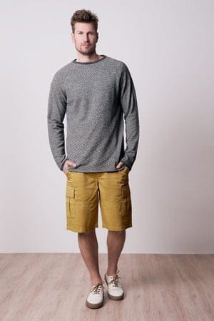 Sweater Stripe Hanf Schwarz