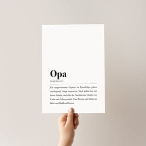 aemmi Opa Poster DIN A4: Opa Definition