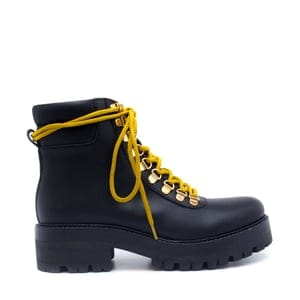 Karla - Ankle Boots With Yellow Laces