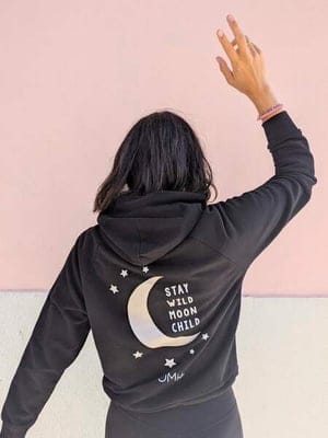 OMlala Cropped Hoodie | STAY WILD MOON CHILD