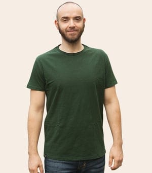 päfjes Basic / Blanko - Fair gehandeltes Bio Männer T-Shirt Slub