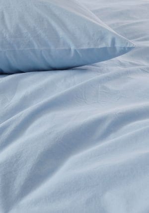 hessnatur Bettwäsche-Set aus Bio-Baumwolle mit Hanf - blau - Größe 135x200 / 40x80 cm