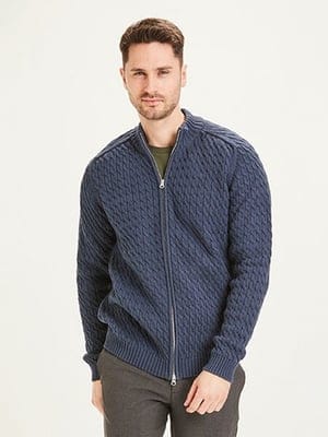 KnowledgeCotton Apparel FIELD cardigan cable knit