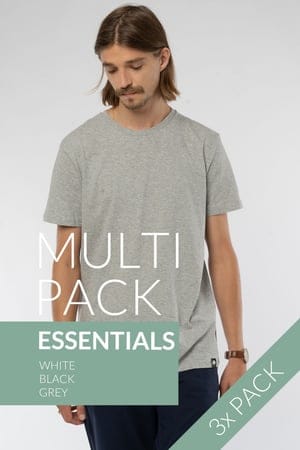 3er Pack Standard B/W Bio T-Shirt für Männer