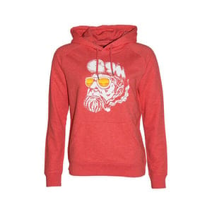 Damen Hoodie Sweatshirt in Rot aus Bio-Baumwolle und recyceltem Polyester der Marke FÄDD - Sommä Hipster Hans