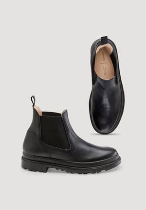 hessnatur Herren Chelsea Boots - schwarz - Größe 42