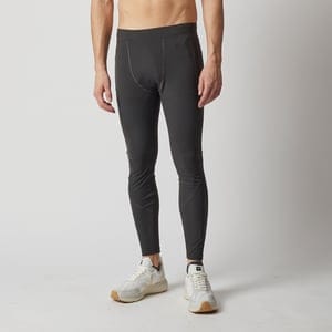 runamics Lange Herren Sport Leggings / Running Tights / Laufhose mit Taschen - schwarz