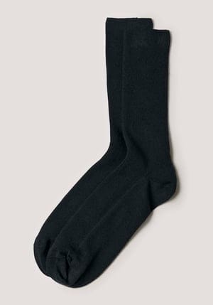 hessnatur Socke aus Bio-Baumwolle - schwarz - Größe 36/37