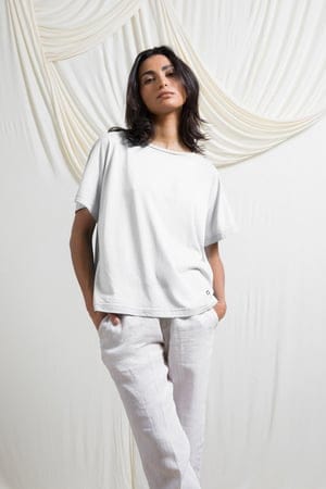 Rifò - Circular Fashion Made in Italy Recyceltes T-Shirt für Frauen aus Baumwolle Loulou