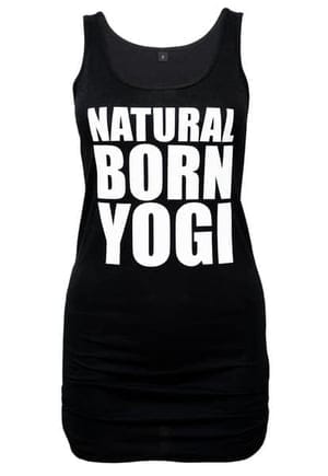 Damen Yoga Tank Shirt Natural Born Yogi