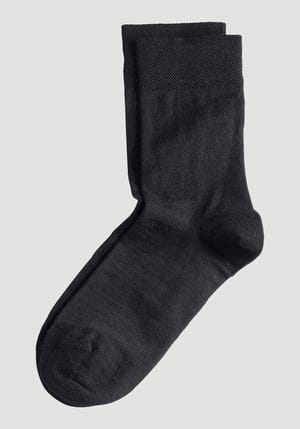 hessnatur Socken aus Schurwolle mit Bio-Baumwolle - schwarz - Größe 36/37