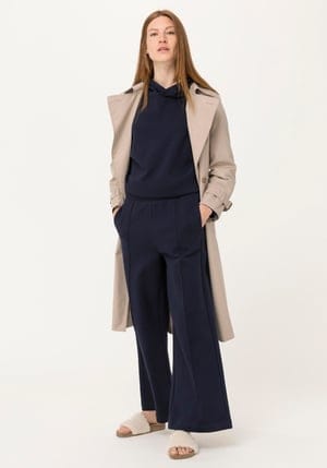 hessnatur Loungewear Sweathose aus Bio-Baumwolle - blau - Größe 36