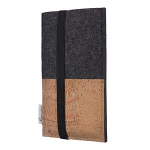 flat.design Handyhülle SINTRA natur für Apple iPhone - 100 % Wollfilz - dunkelgrau - Filz Schutz Tasche