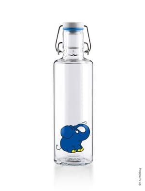 0,6L Soulbottle Glasflasche - Der Elefant