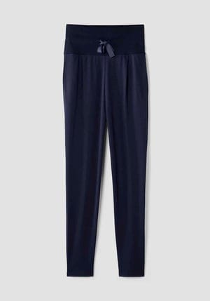 hessnatur Loungewear Yoga-Hose aus Bio-Baumwolle - blau - Größe 34