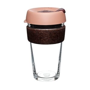KeepCup - BREW WOOD EDITION - Coffee to go Becher aus Glas mit Holzband