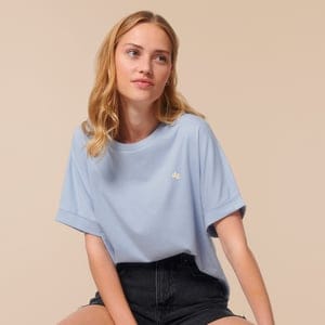 dressgoat Damen T-Shirt Print aus Bio-Baumwolle sea edition - hellblau