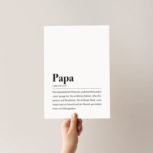 aemmi Papa Poster DIN A4: Papa Definition