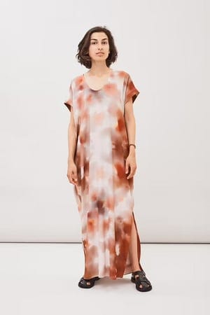 Maska Kirsi - Long printed viscose dress