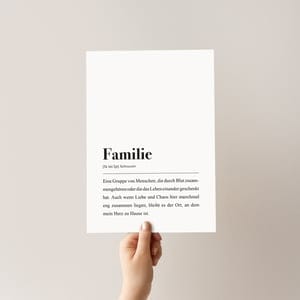 aemmi Familie Poster DIN A4: Familie Definition