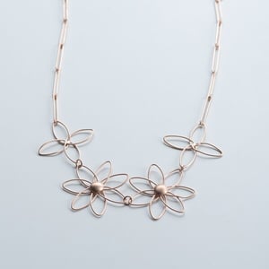 MishMish by WearPositive Vintage Unikat: Collier Blüten, Roségold