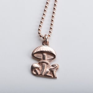 MishMish by WearPositive Vintage Unikat: Kette kleiner Pilz, Roségold