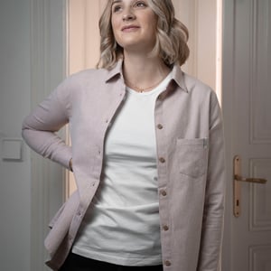 Vresh Clothing Velina - Hemd aus Biobaumwolle, Rosa