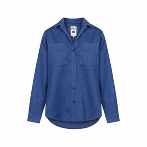 bleed New Worker Hanf Hemd Damen Blau