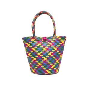 Arcoiris Multicolor Mini Tote Straw Bag