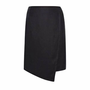 WiDDA berlin schwarzer Wickelrock "Rulo" aus Tencel
