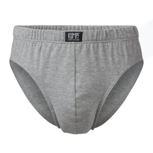 Herrenslip aus Bio-Baumwolle, grau-melange