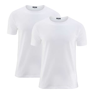 Living Crafts Herren Basic T-Shirts aus Bio Baumwolle - Doppelpack