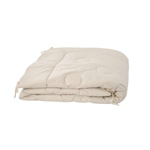 PureNature Kamelhaar Bettdecke 4-Jahreszeiten mit Knüpfbänder