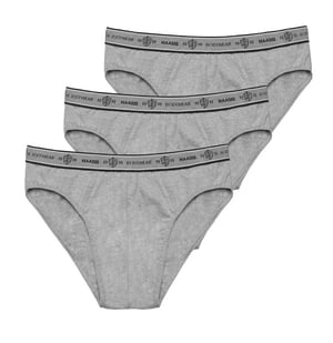 Haasis Bodywear Herren Slip ohne Eingriff Single Jersey 3er Pack,Bio Baumwolle/Elasthan